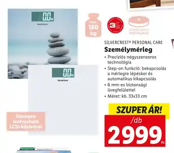 Lidl SILVERCREST PERSONAL CARE Személymérleg 1 db ajánlat
