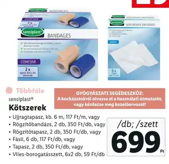 Lidl sensiplast Kötszerek 1 db / szett ajánlat