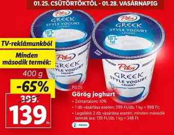 Lidl PILOS Görög joghurt 400 g ajánlat