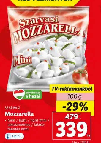 Lidl SZARVASI Mozzarella 100 g ajánlat