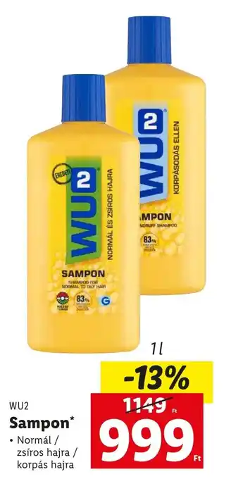 Lidl WU2 Sampon 1l ajánlat