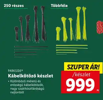 Lidl PARKSIDE Kábelkötöző készlet ajánlat