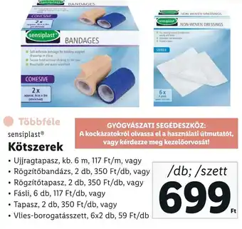 Lidl sensiplast Kötszerek ajánlat