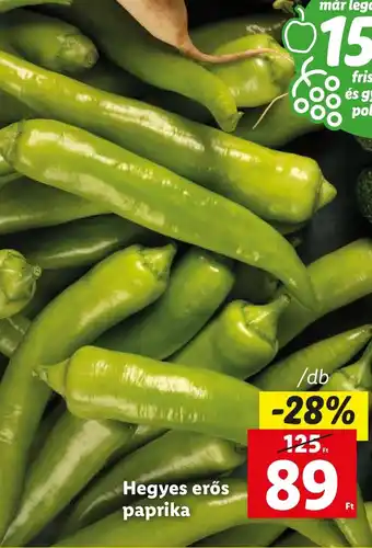 Lidl Hegyes erős paprika /db ajánlat