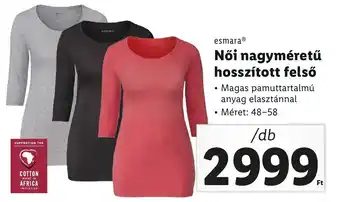 Lidl esmara Női nagyméretű hosszított felső Méret: 48-58 ajánlat