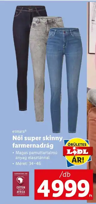 Lidl esmara Női super skinny farmernadrág Méret: 34-46 ajánlat