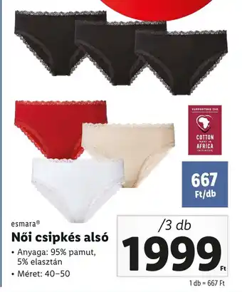 Lidl esmara Női csipkés alsó /3 db ajánlat