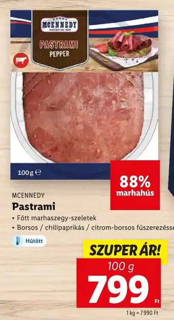 Lidl MCENNEDY Pastrami 100g ajánlat