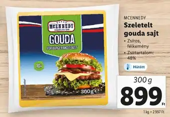 Lidl MCENNEDY Szeletelt gouda sajt 300g ajánlat