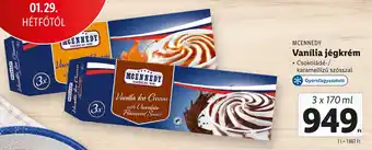 Lidl MCENNEDY Vanília jégkrém 3x170ml ajánlat