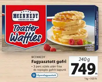Lidl MCENNEDY Fagyasztott gofri 240g ajánlat