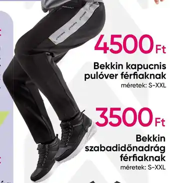 Bekkin kapucnis pulóver férfiaknak méretek: S-XXL