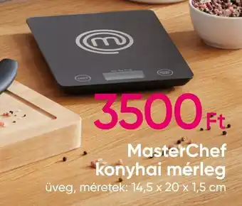 Pepco MasterChef konyhai mérleg üveg, méretek: 14,5 x 20 x 1,5 cm ajánlat
