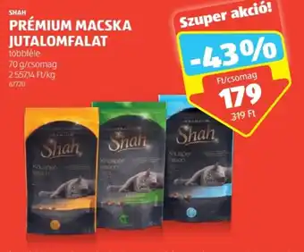 ALDI SHAH PRÉMIUM MACSKA JUTALOMFALAT 70 g ajánlat