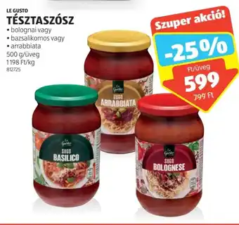 ALDI LE GUSTO TÉSZTASZÓSZ 500 g ajánlat