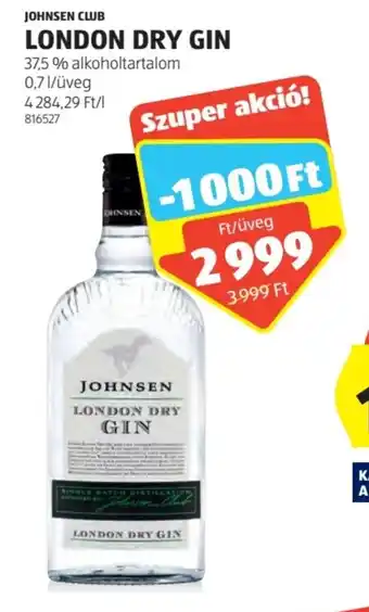 JOHNSEN CLUB LONDON DRY GIN 0,7 l