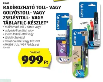 ALDI PILOT RADÍROZHATÓ TOLL- stb. 2 db / készlet ajánlat