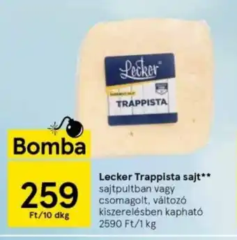 Tesco Lecker Trappista sajt 10 dkg ajánlat