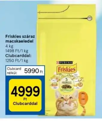 Tesco Friskies száraz macskaeledel 4 kg ajánlat