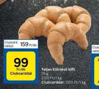 Teljes kiőrlésű kifli 75 g