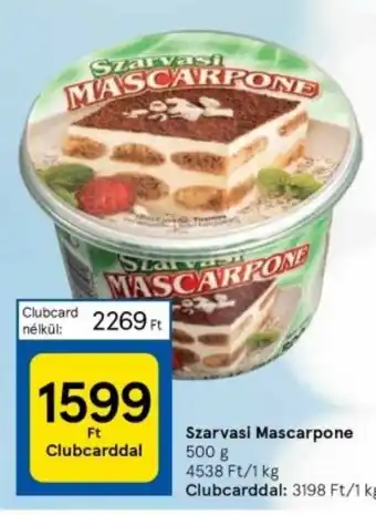 Tesco Szarvasi Mascarpone 500 g ajánlat
