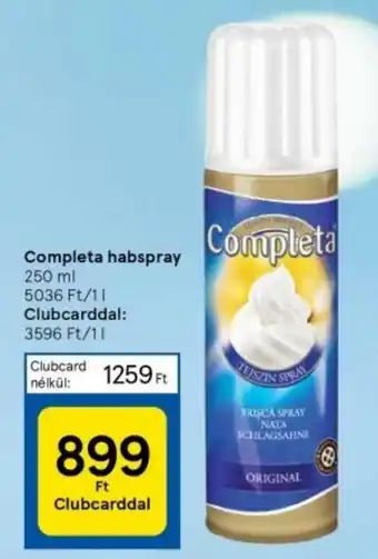 Tesco Completa habspray 250 ml ajánlat