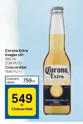 Tesco Corona Extra üveges sör 355 ml ajánlat