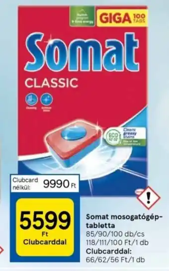 Tesco Somat mosogatógép-tabletta 85 - 100 db ajánlat