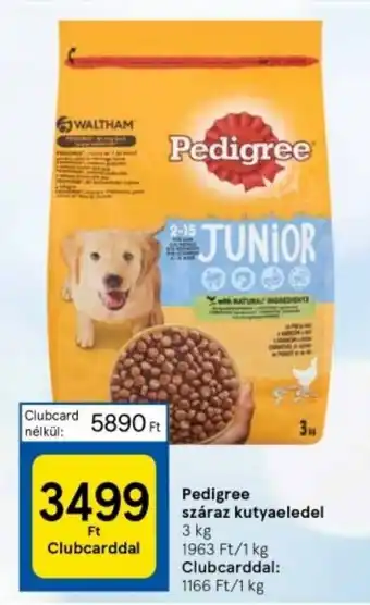 Tesco Pedigree száraz kutyaeledel 3 kg ajánlat