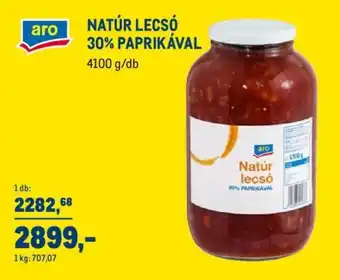 Metro NATÚR LECSÓ 30% PAPRIKÁVAL 4100 g ajánlat