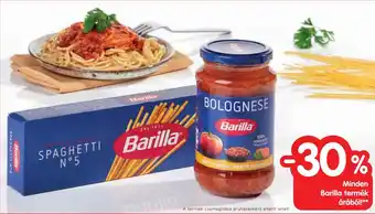 Spar Minden Barilla termék árából!** ajánlat