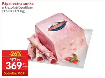 Spar Pápai extra sonka 10dkg ajánlat