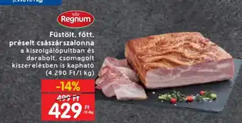 Füstölt, főtt, préselt császárszalonna 10dkg