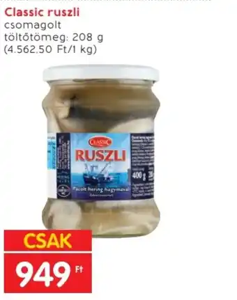 Spar Classic ruszli 208 g ajánlat