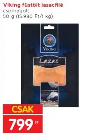 Viking füstölt lazacfilé 50g