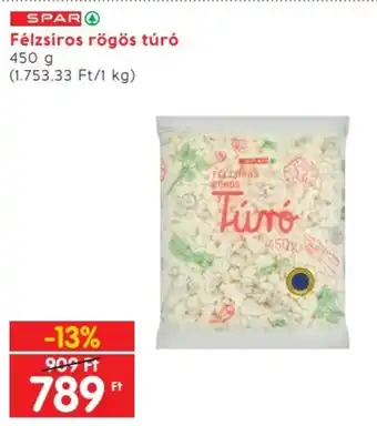 Spar Félzsíros rögös túró 450 g ajánlat
