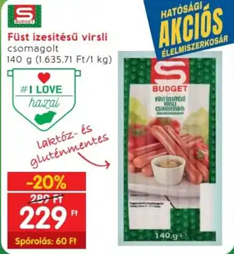 Spar Füst ízesítésű virsli 140g ajánlat
