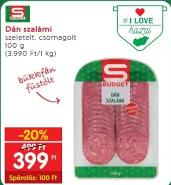 Spar Dán szalámi 100g ajánlat
