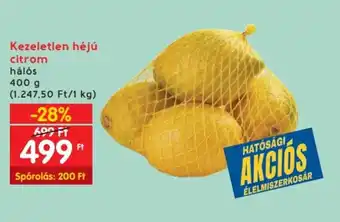 Spar Kezeletlen héjú citrom 400g ajánlat