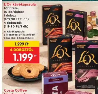 Spar L'Or kávékapszula 10db ajánlat