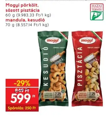 Spar Mogyi pörkölt sózott pisztácia 60g ajánlat