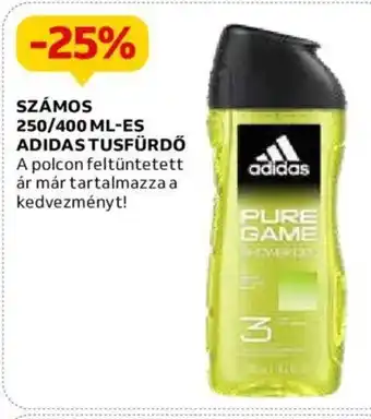 Auchan SZÁMOS 250/400 ML-ES ADIDAS TUSFÜRDŐ ajánlat