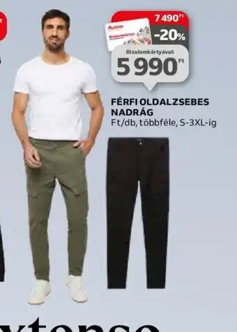 FÉRFI OLDALZSEBES NADRÁG 1 db