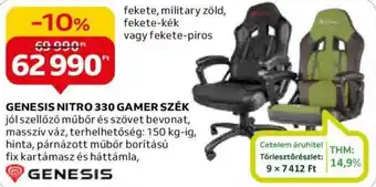 Auchan GENESIS NITRO 330 GAMER SZÉK ajánlat