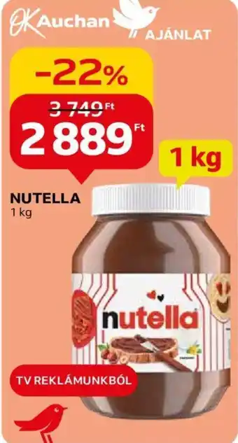 Auchan NUTELLA 1 kg ajánlat