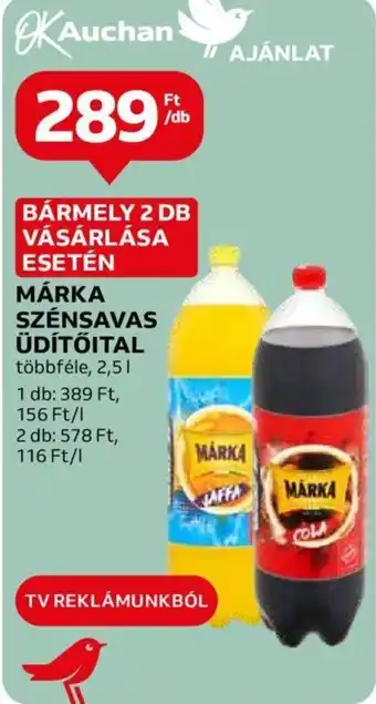 Auchan MÁRKA SZÉNSAVAS ÜDÍTŐITAL 2,5l ajánlat