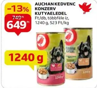 Auchan AUCHAN KEDVENC KONZERV KUTYAELEDEL 1240g ajánlat