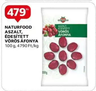 Auchan NATURFOOD ASZALT, ÉDESÍTETT VÖRÖS ÁFONYA 100 g ajánlat
