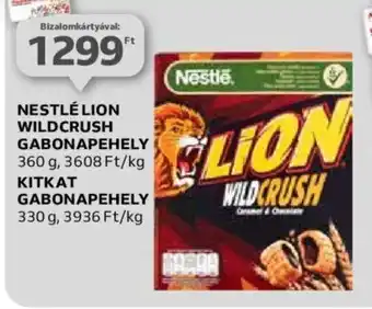 Auchan NESTLÉ LION WILDCRUSH GABONAPEHELY 360 g ajánlat