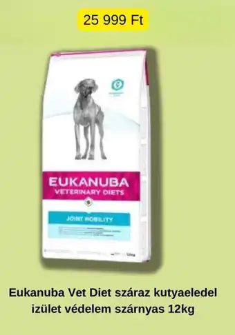 Fressnapf Eukanuba Vet Diet száraz kutyaeledel izület védelem szárnyas 12kg ajánlat